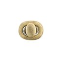 Antique Brass Oval Turn Lock Clasps