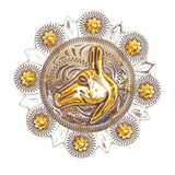 115-100.SLC.1.jpg Mulehead Berry Concho - Nickel/Gold Image