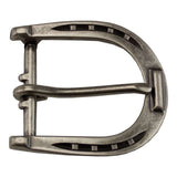 Horseshoe Heelbar Buckle - Antique Nickel Plate