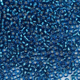 15/0 Seed Beads - Silver Lined Blue Zircon 8.2g