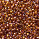 Delica Bead - Sparkle Beige Lined Dark Topaz DB1736