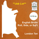 Hermann Oak Bridle Job Lot, London Tan Sq Ft