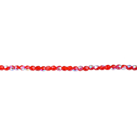 339-31.SLC.1.jpg 3mm Siam Ruby AB Bead Strand - Firepolished Image