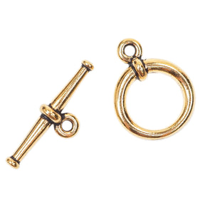 15mm Large Tapered Toggle - Gold Plate