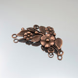 36mm Large Deco Flower Link - Copper Plate
