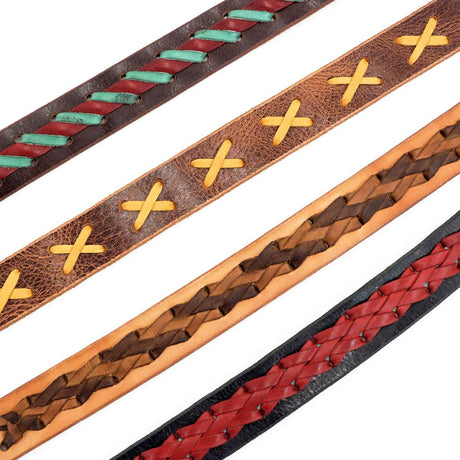 100-208.SLC.02.jpg 1 1/2" Antique Mahogany Buffalo Double Hole Belt Blank Image
