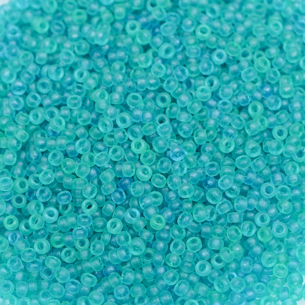 193-151614.SLC.1.jpg 15/0 Seed Beads - Semi-Frosted Transparent Aqua 10g Image