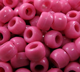 Hot Pink Pony Beads - 250pk