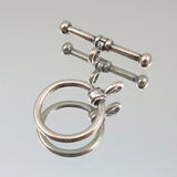15mm Large Classic Toggle - Silver Plate