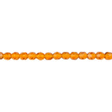 6mm Dark Topaz Bead Strand - Firepolished