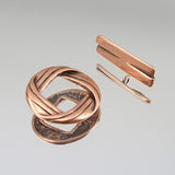 16mm BasketWeave Toggle - Copper Plate