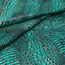 Sea Turquoise Embossed Gator on Cow