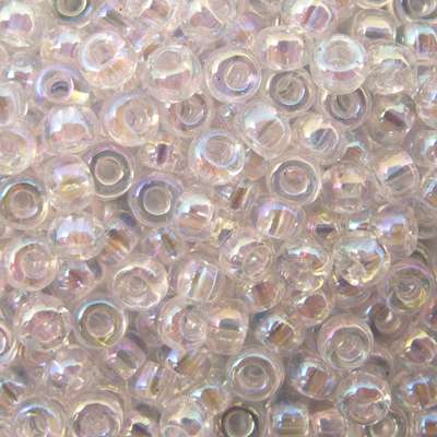 45-89265.SLC.jpg 8/0 Seed Beads - Transparent Pale Pink AB 22g Image