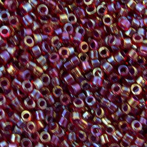 Delica Bead - Cranberry Red AB Lined DB296
