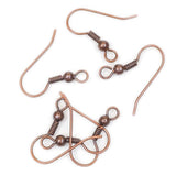 222-50214.SLC.1.jpg 10pk French Hook Earwire - Antique Copper W/Ball Image