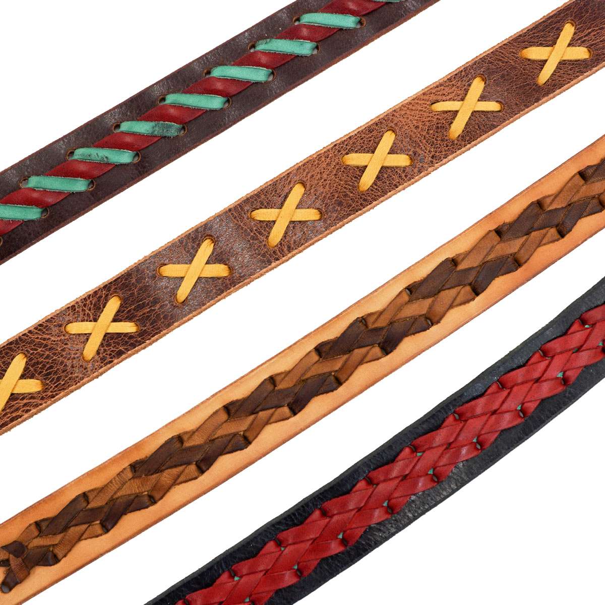 100-2039.SLC.4.jpg 1 1/2" Brown Hermann Oak Double Hole Belt Blank w/ Snaps Image