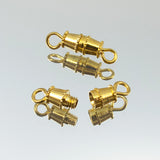 6pk Large Barrel Clasp - Gold Plate