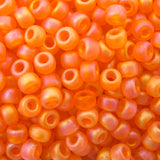 8/0 Seed Beads - Matte Transparent Orange AB 22g