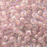 8/0 Seed Beads - Pink Lined Crystal 22g