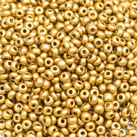 229-1011.SLC.1.jpg Seed Beads 10/0 Matte Gold - 20g Image