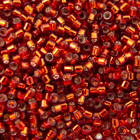 Delica Bead - Silver Lined Burnt Orange Dyed DB603