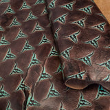 LHEC.Turquoise Brown.Small.02.jpg Longhorn Embossed Cow Image