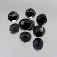 339-95.SLC.jpg 8mm Jet Bead Strand - Firepolished Image