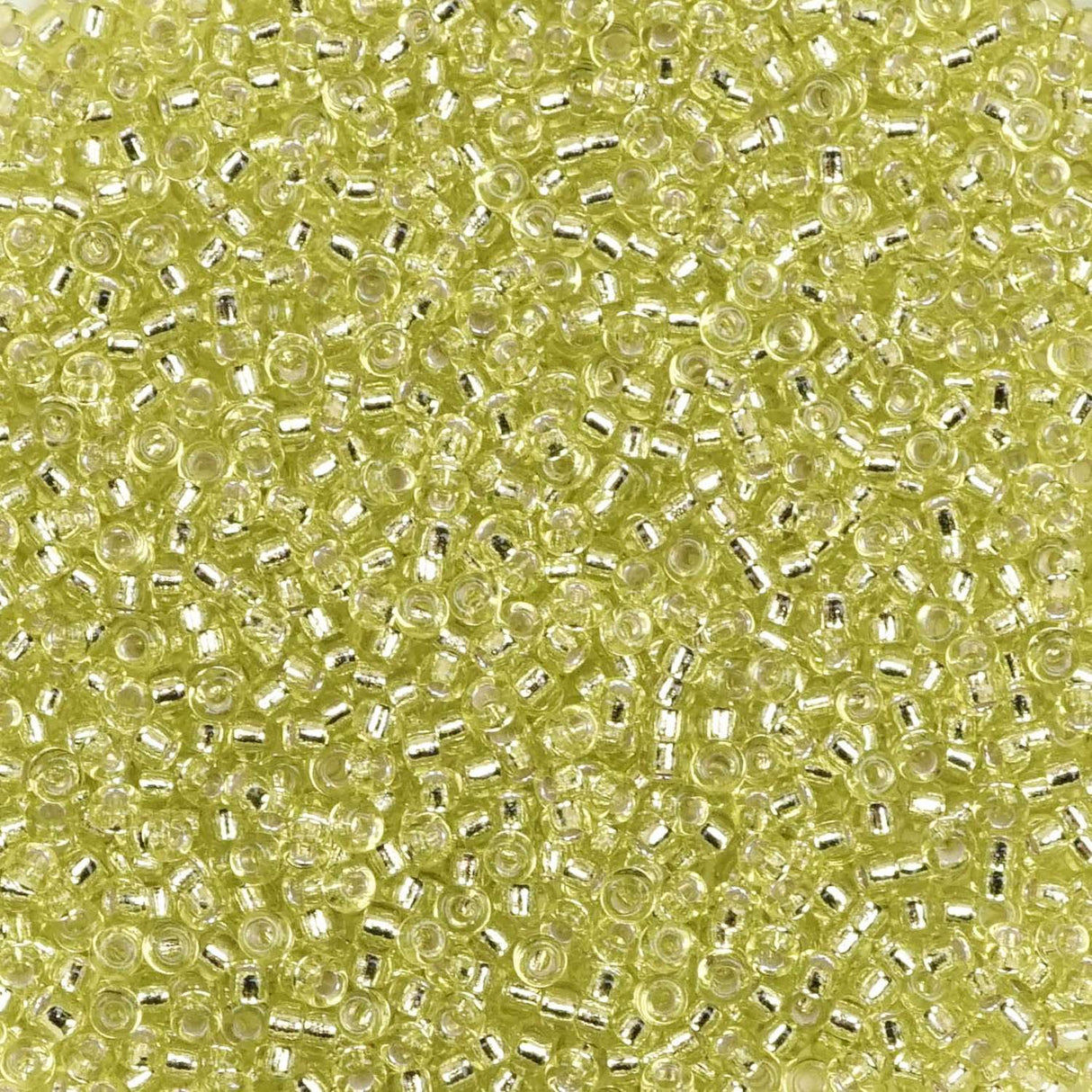 193-1514.SLC.1.jpg 15/0 Seed Beads - Silver Lined Chartreuse 10g Image