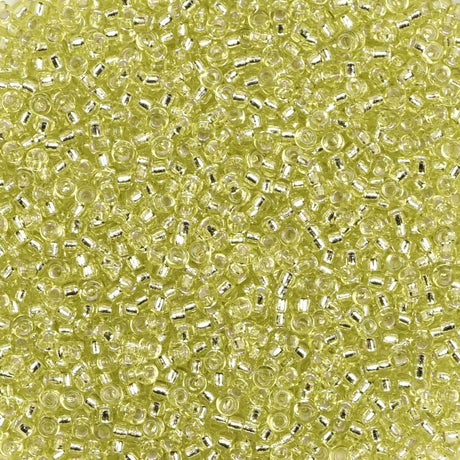193-1514.SLC.1.jpg 15/0 Seed Beads - Silver Lined Chartreuse 10g Image