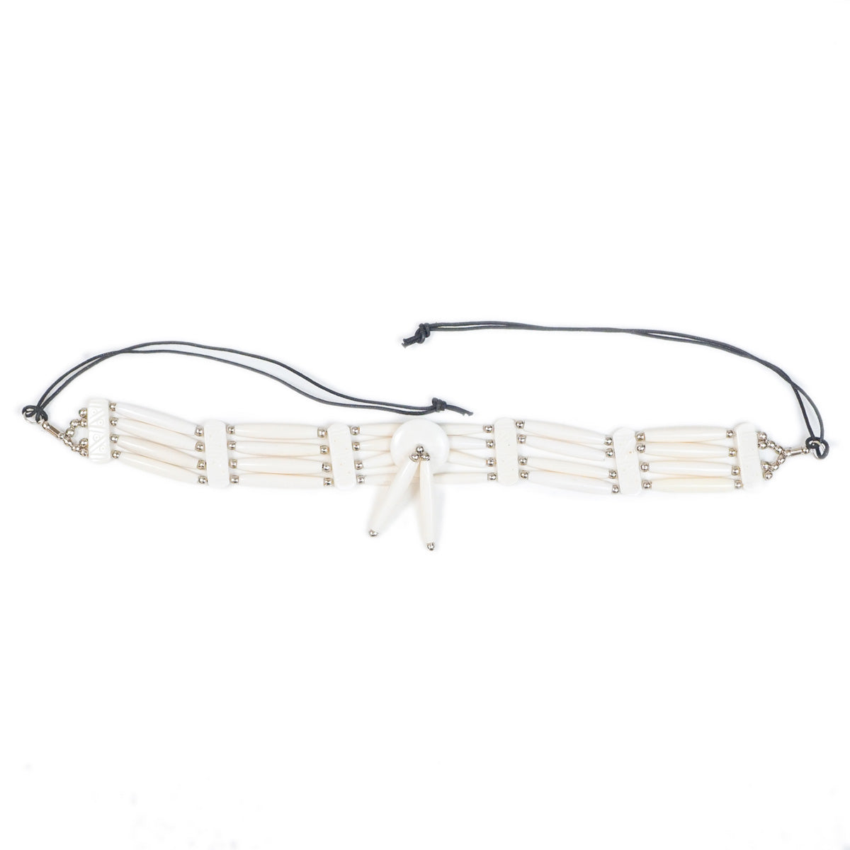 16-5455.SLC.2.jpg Bone Choker - White W/Drop Image