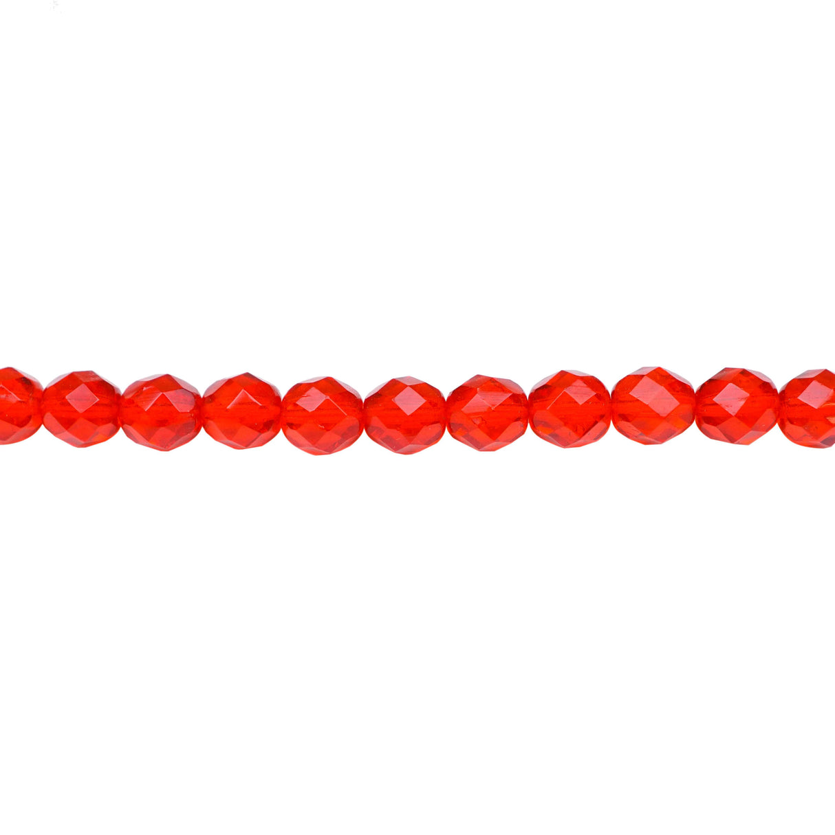 339-112.SLC.1.jpg 8mm Siam Ruby Bead Strand - Firepolished Image