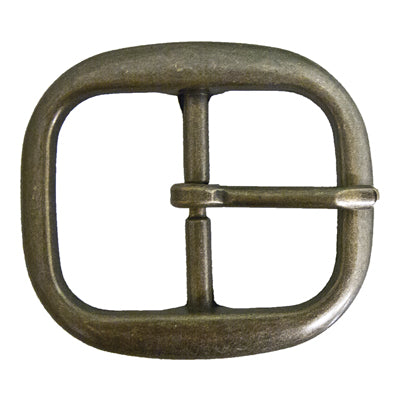 131-156524.SLC.jpg 1 1/4" Economy Center Bar Buckle - Antique Brass Plate Image
