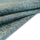 DFL.Turquoise Brown.01.jpg Daisy Floral Embossed Cow Image