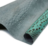 665-1508.SLC.3.jpg Italian Hornback Embossed Side - Aqua Brown Image