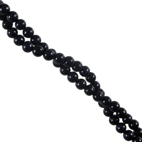 274-14.SLC.jpg 6mm Fossil Round Strand - Black Image
