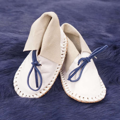 144-5782.SLC5.jpg White Leather Baby Moccasin Kit Image