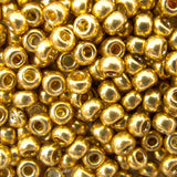 8/0 Seed Beads - Galvanized Gold 22g