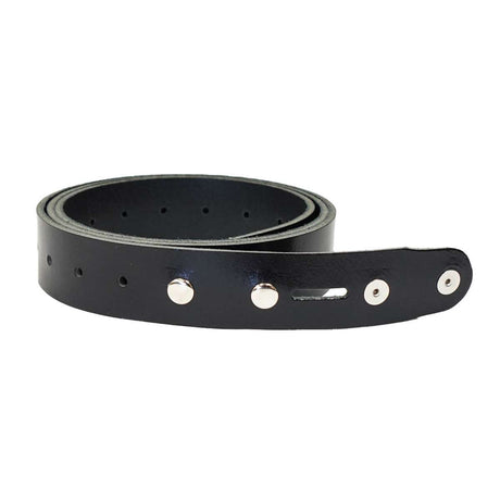 100-2143.SLC.1.jpg Single Hole Belt Blank w/ snaps - Buffalo Black Image