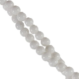 10mm Fossil Round Strand - White