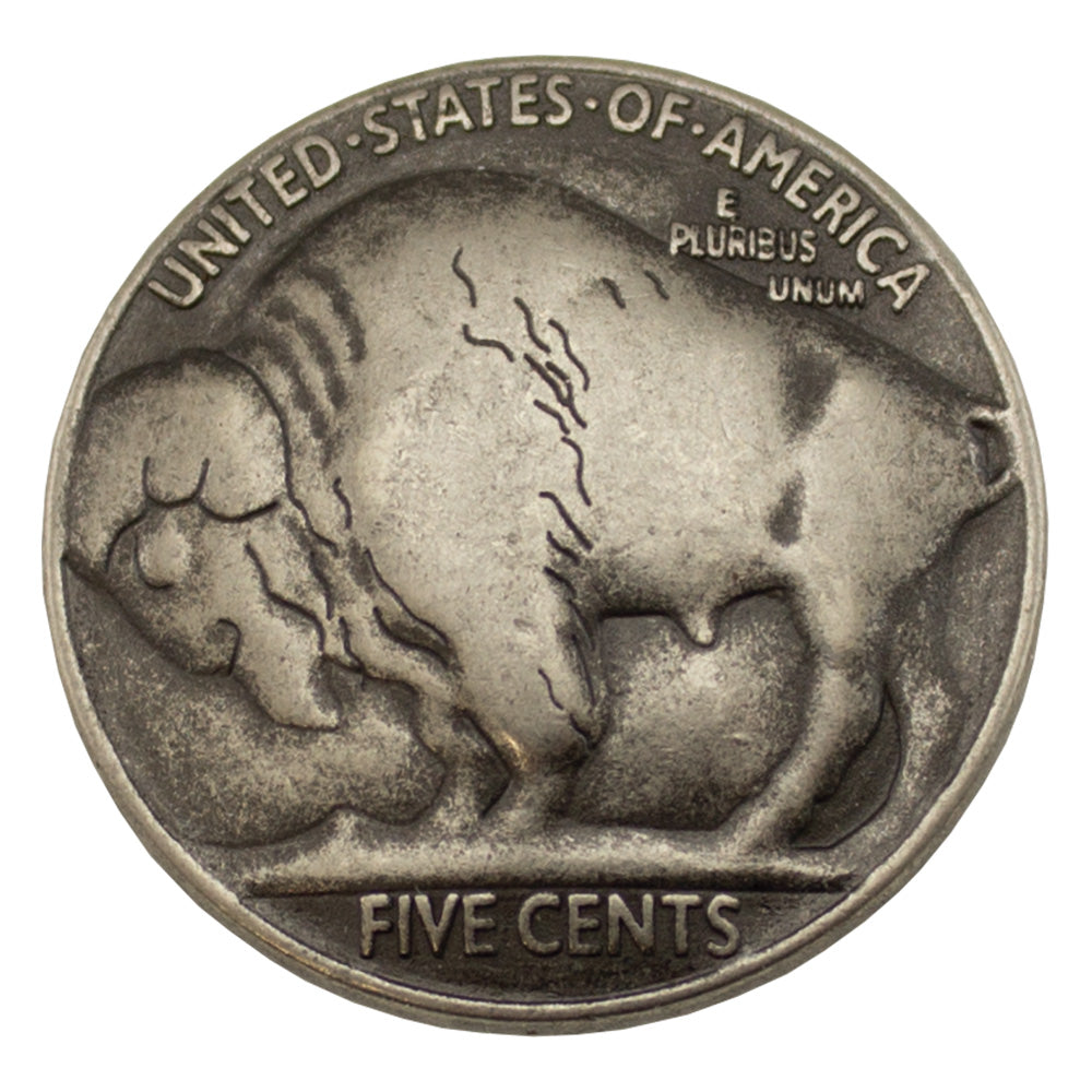 115-174100.SLC.jpg Buffalo Nickel Concho - Antique Silver Image