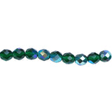 8mm Emerald AB Bead Strand - Firepolished