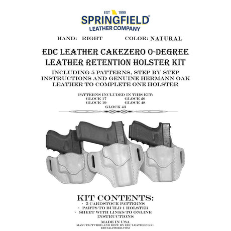 EDCK.Right Hand CakeZero.Glock.jpg EDC Leatherworks Holster Kits Image