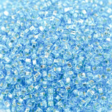 10/0 Seed Beads - Aqua Lined 110g