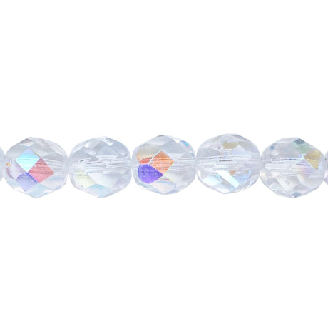 339-96.SLC.1.jpg 8mm Crystal AB Bead Strand - Firepolished Image