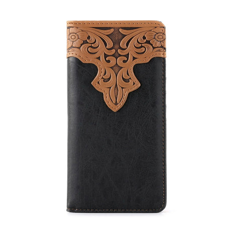 MWRW.Black with Tooled Top.01.jpg Montana West Roper Wallets Image