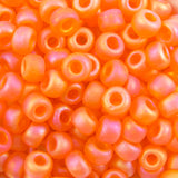 6/0 Seed Beads - Matte Transparent Orange AB 20g