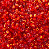Delica Bead - Silver Lined Red Dyed DB602