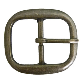 1 1/4" Economy Center Bar Buckle - Antique Brass Plate