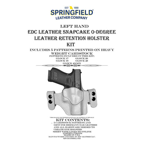 EDCK.Left Hand SnapCake.Glock.jpg EDC Leatherworks Holster Kits Image