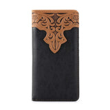 MWRW.Black with Tooled Top.01.jpg Montana West Roper Wallets Image